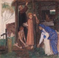 Rossetti, Dante Gabriel - The Passover in the Holy Family,Gathering Bitter Herbs
